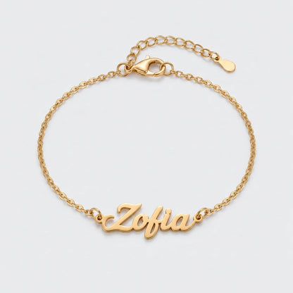 Bransoletka z personalizowanymi imionami — złota, 1 imię
