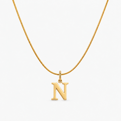 Naszyjnik z personalizowanym inicjałem — N