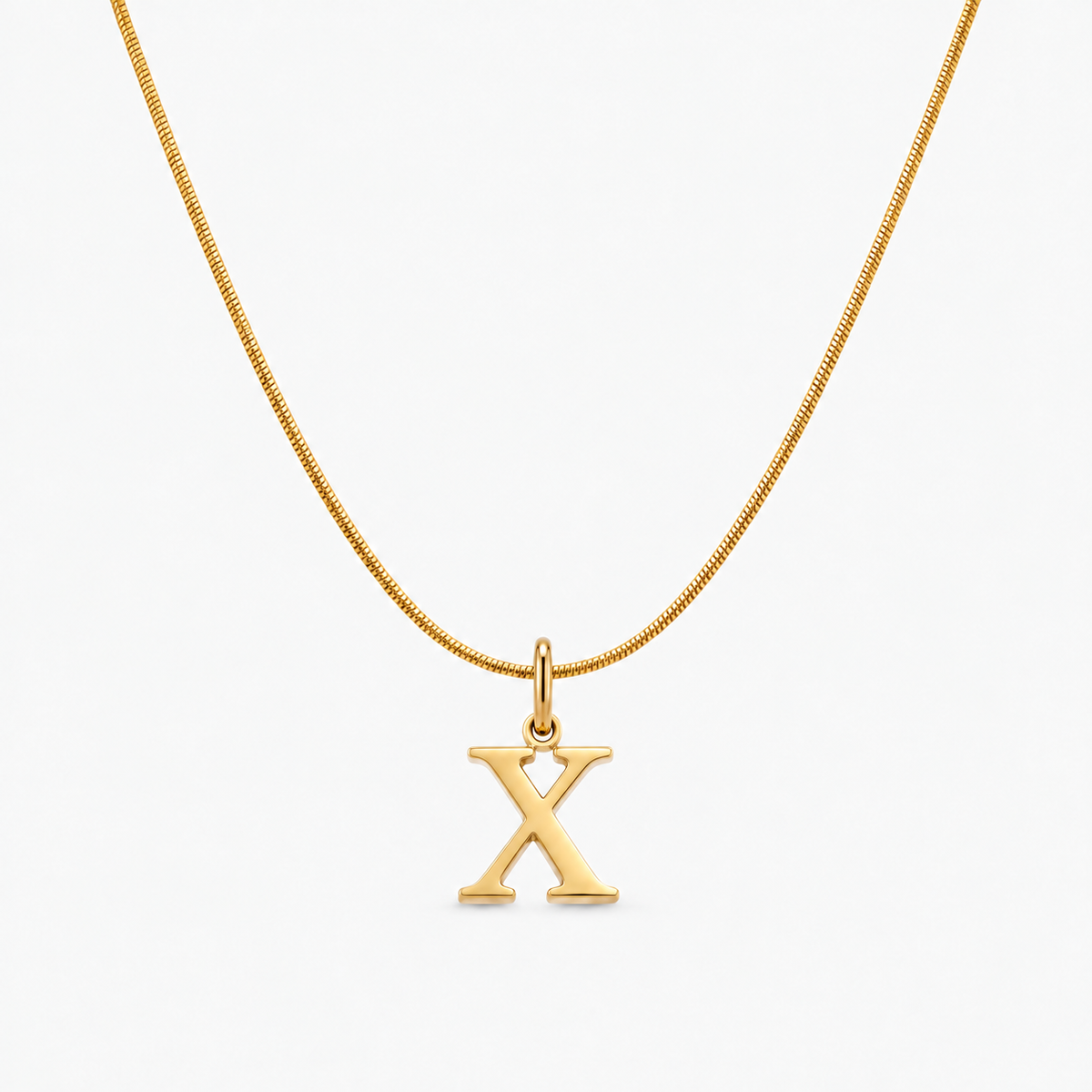 Naszyjnik z personalizowanym inicjałem — X
