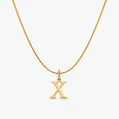 Naszyjnik z personalizowanym inicjałem — X