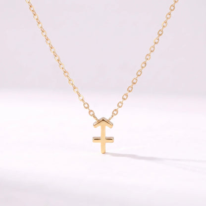 Naszyjnik z symbolem znaku zodiaku Strzelca — złoty