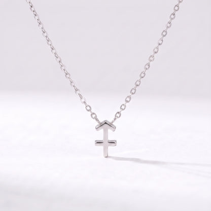 Naszyjnik z symbolem znaku zodiaku Strzelca — srebrny