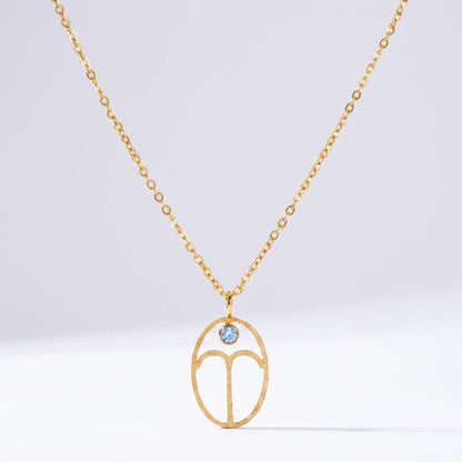 Naszyjnik z runą znaku zodiaku Barana