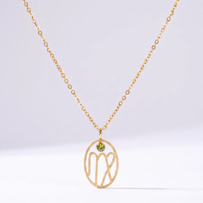 Naszyjnik z runą znaku zodiaku Panny
