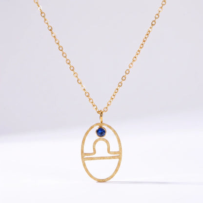 Naszyjnik z runą znaku zodiaku Wagi