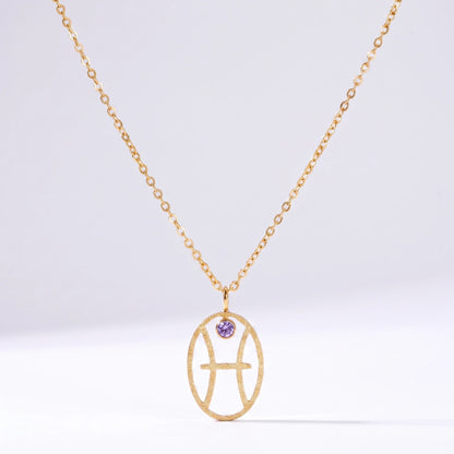Naszyjnik z runą znaku zodiaku Ryb