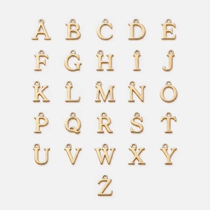 Litery A–Z dostępne do personalizacji naszyjnika